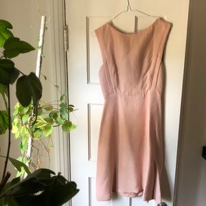 Sandro pink shirt dress with lace back size 36